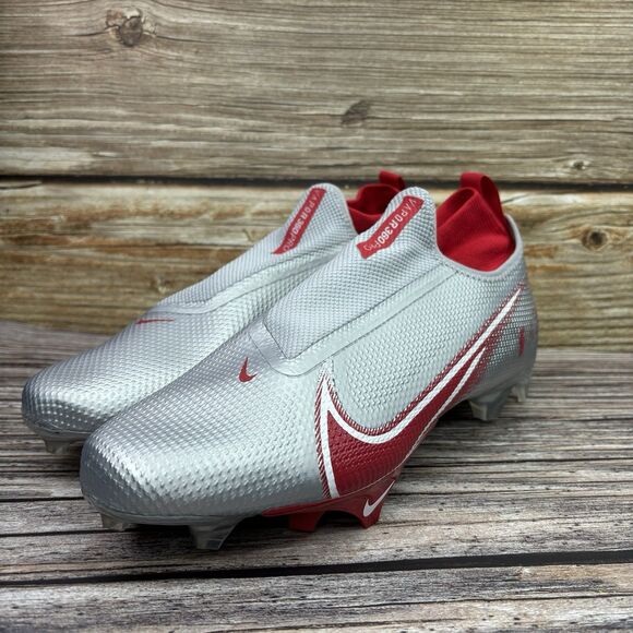 Size 12 Nike Vapor Edge Pro 360 University Red Silver Football Cleats AO8277-008 main image 5